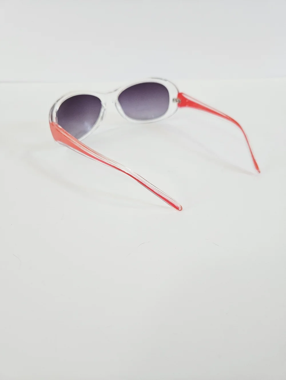 Vintage Dolce & Gabbana Wayfarer Red Large Gradient Frame Smoke Lens Sunglasses